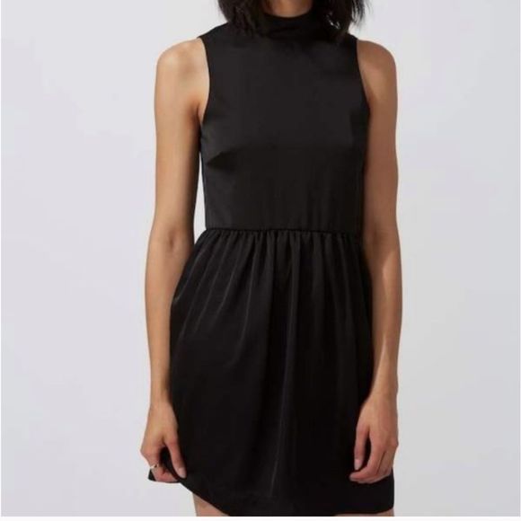 Chic Black Satin Sleeveless Dress by Frank & Oak - Picture 2 of 14